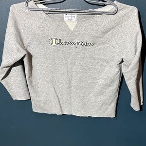 Champion Heather Gray Raglan Sleeve Top